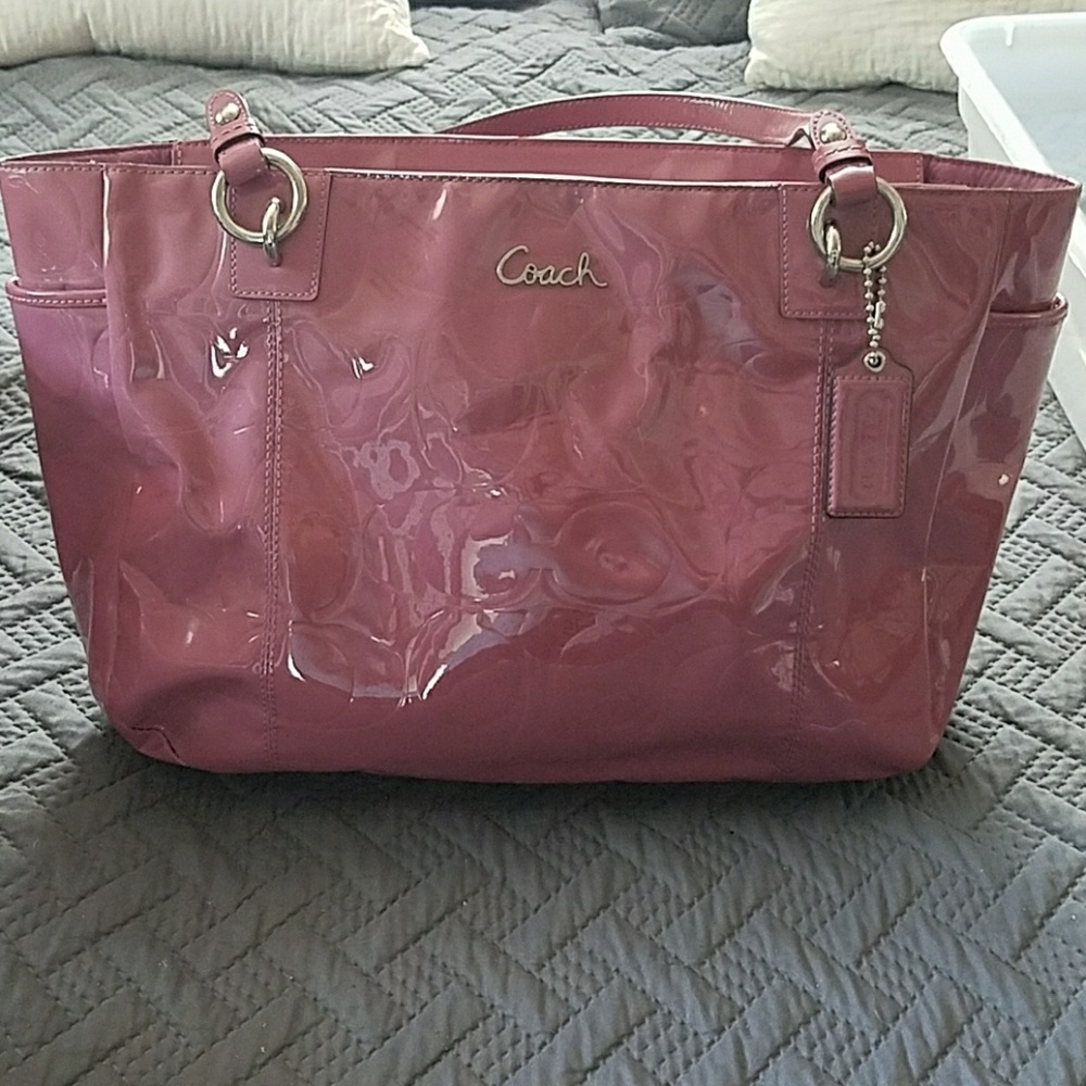 Purple coach bag